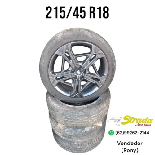 Jogo de Rodas Fiat Aro 18 com Pneus 215/45 R18