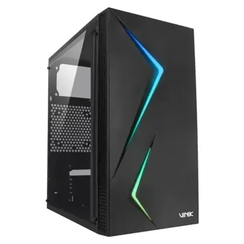 Gabinete Gamer Vinik Twin Edge Preto Lateral Acrilico - Compacto Barato Loja Coimbra Compu