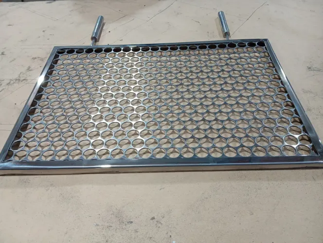 Grelha em aço inox para churrasqueira 