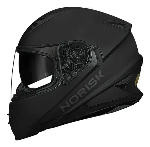 Capacete Norisk Ff302 Soul Monocolor Matte Black Preto Fosco