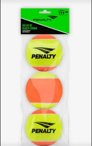 Bola de beach tênis Penalty - kit 3 unidades