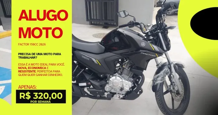 Aluguel locação de moto Yamaha Factor 150 2026