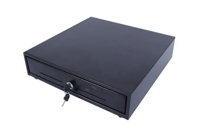 Gaveta de Dinheiro Manual Preta para Abertura com Chave - Modelo Leve