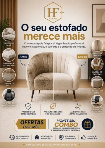 Lavagem a seco monte seu combo , tapete, colchões sofás e cortinas