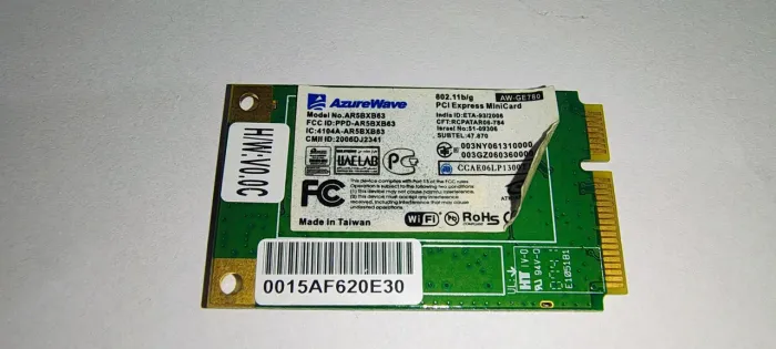 Placa Rede Wi-fi AzureWave AR5BXB63 <br><br>Model No.AR5BXB63<br><br>FCC ID<br><br>Model No.AR5BXB63<br><br>FCC ID