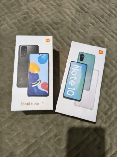 Caixa de celular completa vazia xiaomi redmi note 10 e 11 com capinhas de brinde