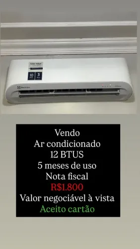 Ar condicionado novo de 12btus
