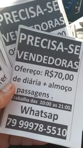 PRECISA-SE DE VENDEDORAS