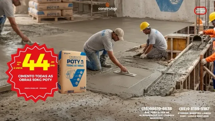 Cimento Poty Votorantim 50kg Todas as Obras - R$ 44,90 à vista