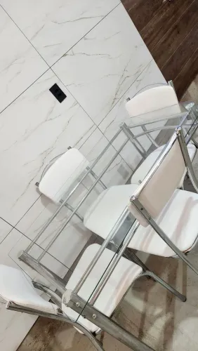 Mesa de Inox 4 Cadeiras Luxo