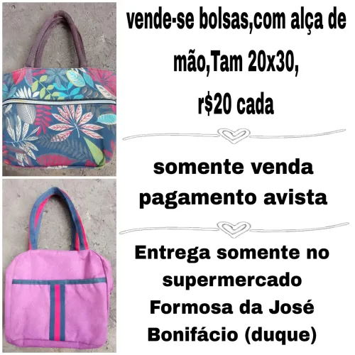 Bolsa Tam 20x30 nova r$20 cada uma 