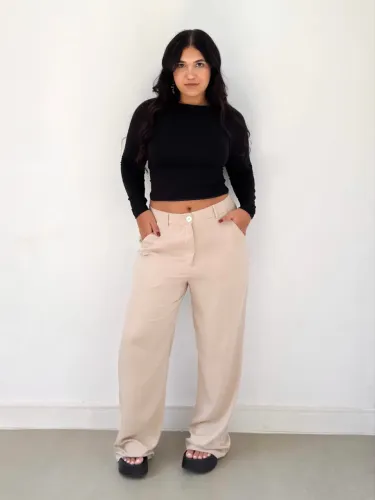 Calça areia Callerio