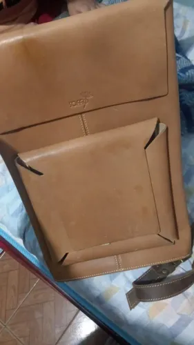 Mochila para notebook de couro 