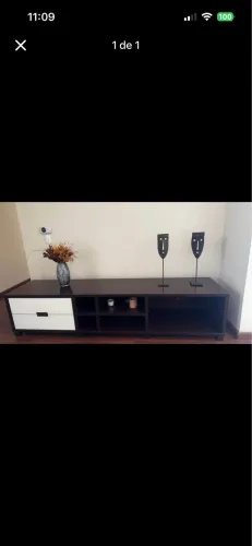 Rack em madeira ( branco ou preto)