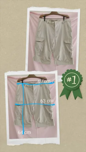 Bermuda masculina bege Taco System 42 