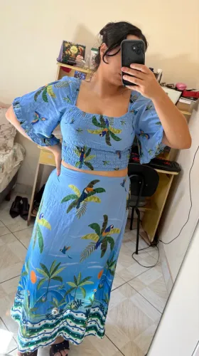 Conjunto tropical azul