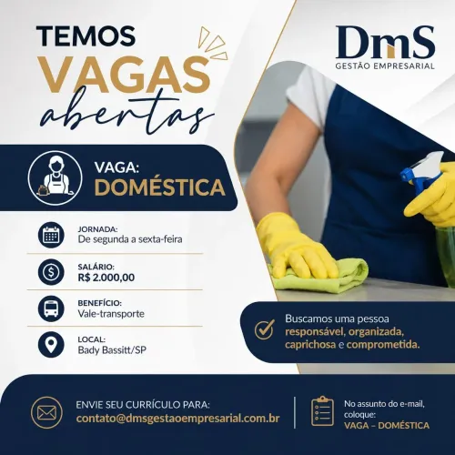 Vaga Doméstica para Bady Bassitt