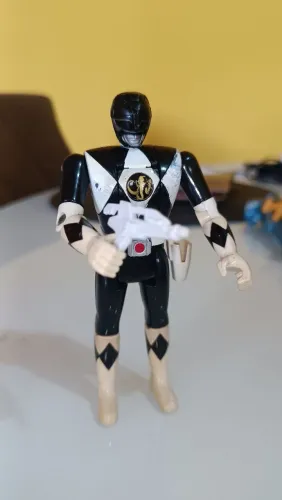 Power Rangers Preto - BANDAI 1993 - Zack Black Ranger Figure Mighty Morphin