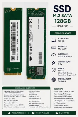 Hd SSD 128 GB M.2