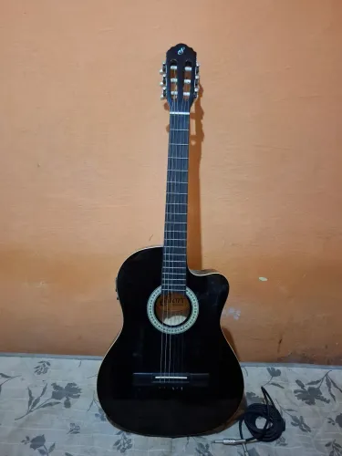 Violão Eletroacústico Giannini Start NF-14 CEQ BK Preto + Capa + Cabo