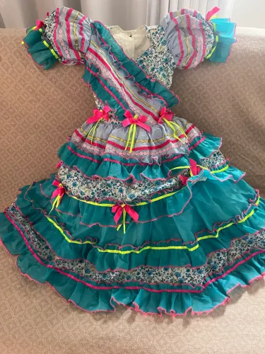 Vestido de quadrilha tamanho 6/7 anos