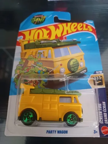 Hot wheels - party wagon tartarugas ninjas - 1 64 miniatura