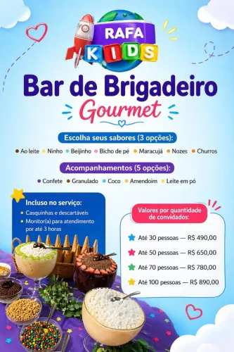 Bar de brigadeiro gourmet 