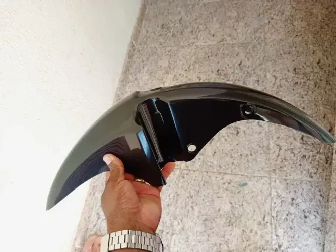 Paralama Dianteiro Cg Titan 150 2004 Até 2008 Preto Dobravel Moto