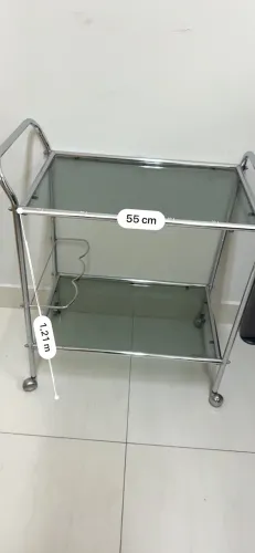carrinho de bebida, tampo de vidro. 