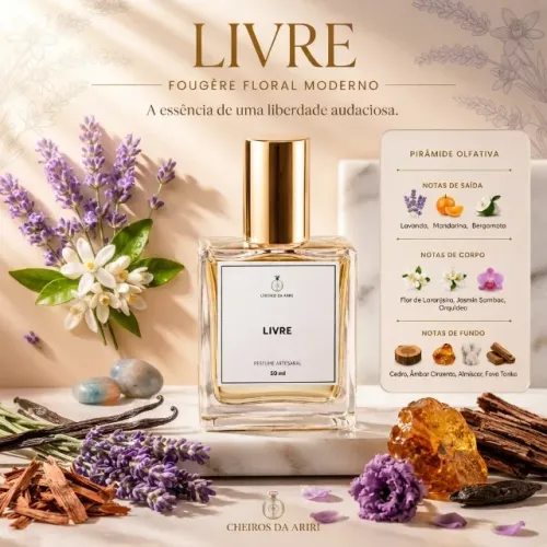 Perfume Artesanal Feminino Livre 50 mls