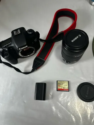 7d canon + grip de bateria + cartão CF express