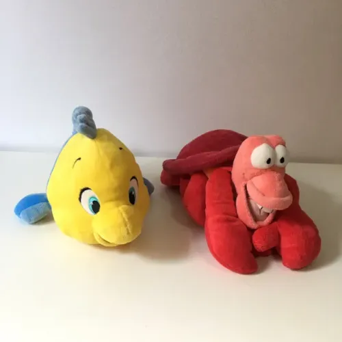 Linguado e Sebastião lote pelúcias originais Disney Store
