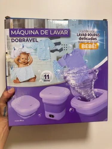 Mini máquina de lavar roupa dobrável 11 litros