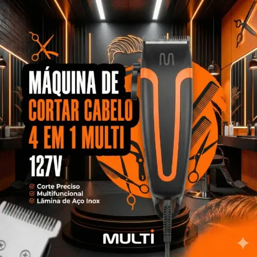 Máquina De Cortar Cabelo 4 em 1 127V Multi EB147 Versátil