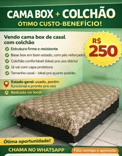 Cama box + colchão