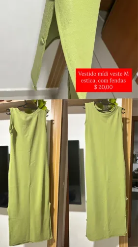 Vestido verde mídi