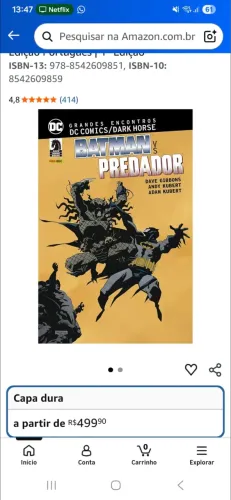 HQ Grandes Encontros: DC Comics/Dark Horse - Batman vs. Predador- Lacrado