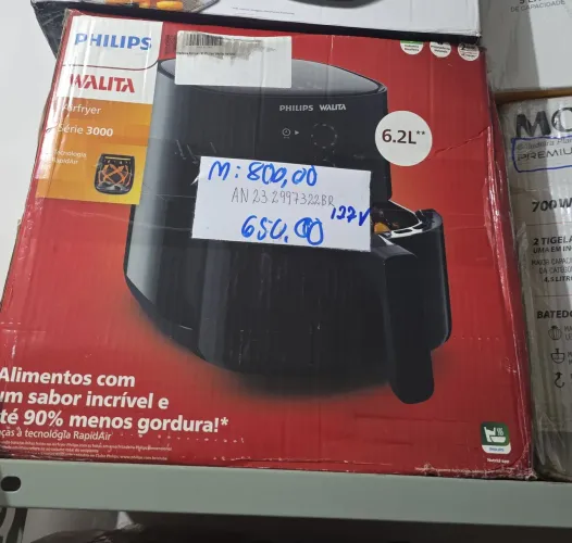 Air Fryer Philips Walita 6,2L Nova - Série 3000