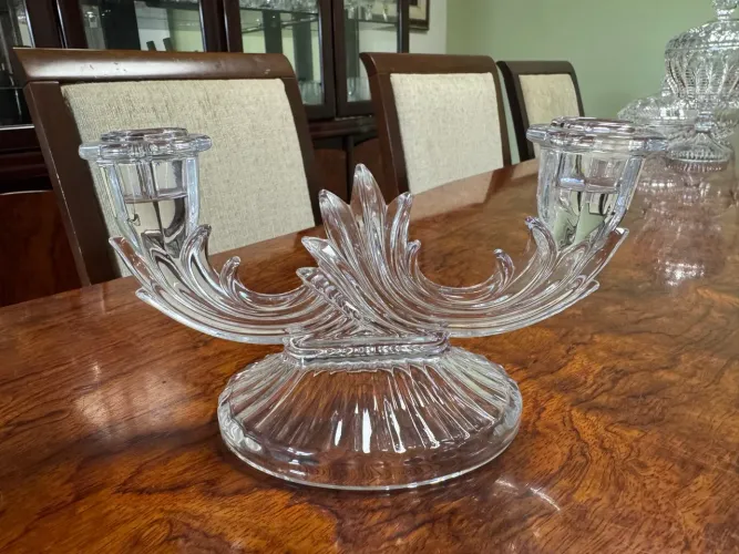 Dois Castiçais de cristal