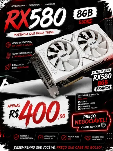 Rx580 8gb gddr6 com de feito que nao sei dizer oque é