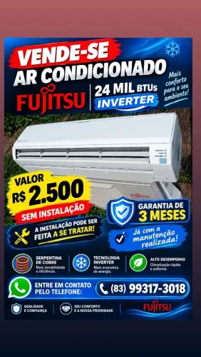 Vendo ar condicionado de 24 mil Fujitsu inverter