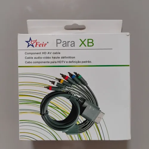 Cabo Componente HD AV Para Xbox 360 - Marca Feir (Novo na Caixa)