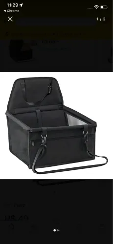 Cadeirinha Pet  Carro Transporte Cão Gato Preto