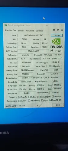 Placa de vídeo GT 710 2gb funcionando perfeitamente