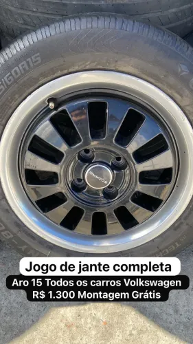 Jogo de Jante Aro 15 Volkswagen Valor 1.300 MONTAGEM GRÁTIS