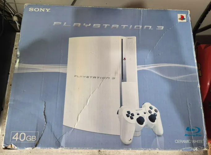 Ps3 fat white com caixa