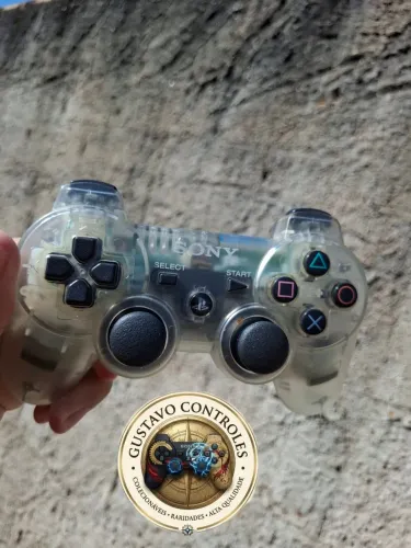 Controle Original Ps3 Translucido Crystal Clear Raro Dualshock 3