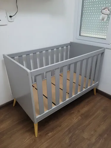 Berço Mini Cama Theo Cinza