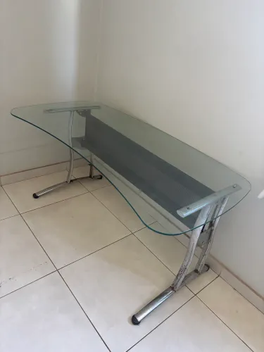 Mesa de escritório vidro temperado