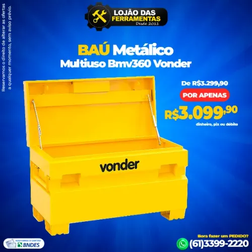 Baú Metálico Multiuso Bmv360 Vonder